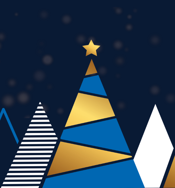 Christmas greetings - trees with snow